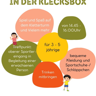 Indoorspielplatz für 3-5-jährige in der Klecksbox 