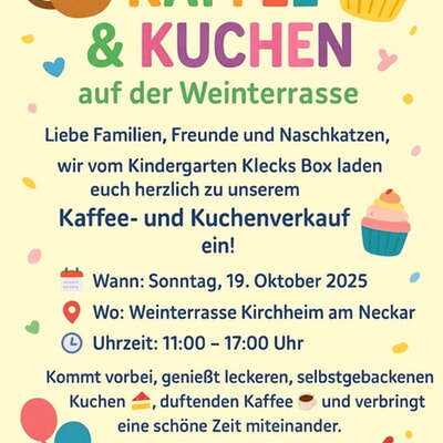 Kaffee-und Kuchenverkauf auf der Weinterrasse 