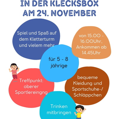Indoorspielplatz f&uuml;r 5-8-j&auml;hrige in der Klecksbox 