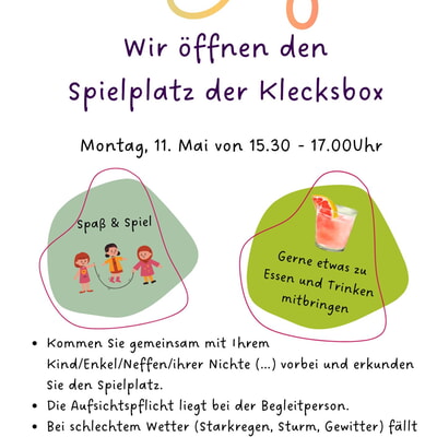 Spielzeit auf dem Spielplatz der Klecksbox 