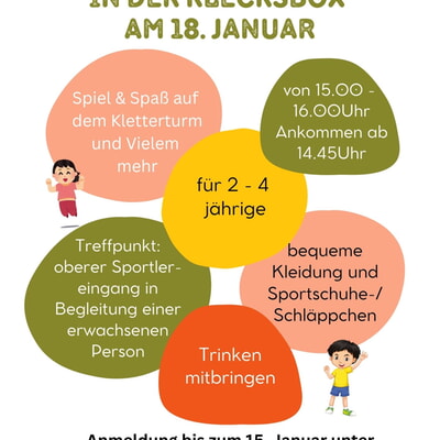 Indoorspielplatz f&uuml;r 2-4-j&auml;hrige in der Klecksbox 