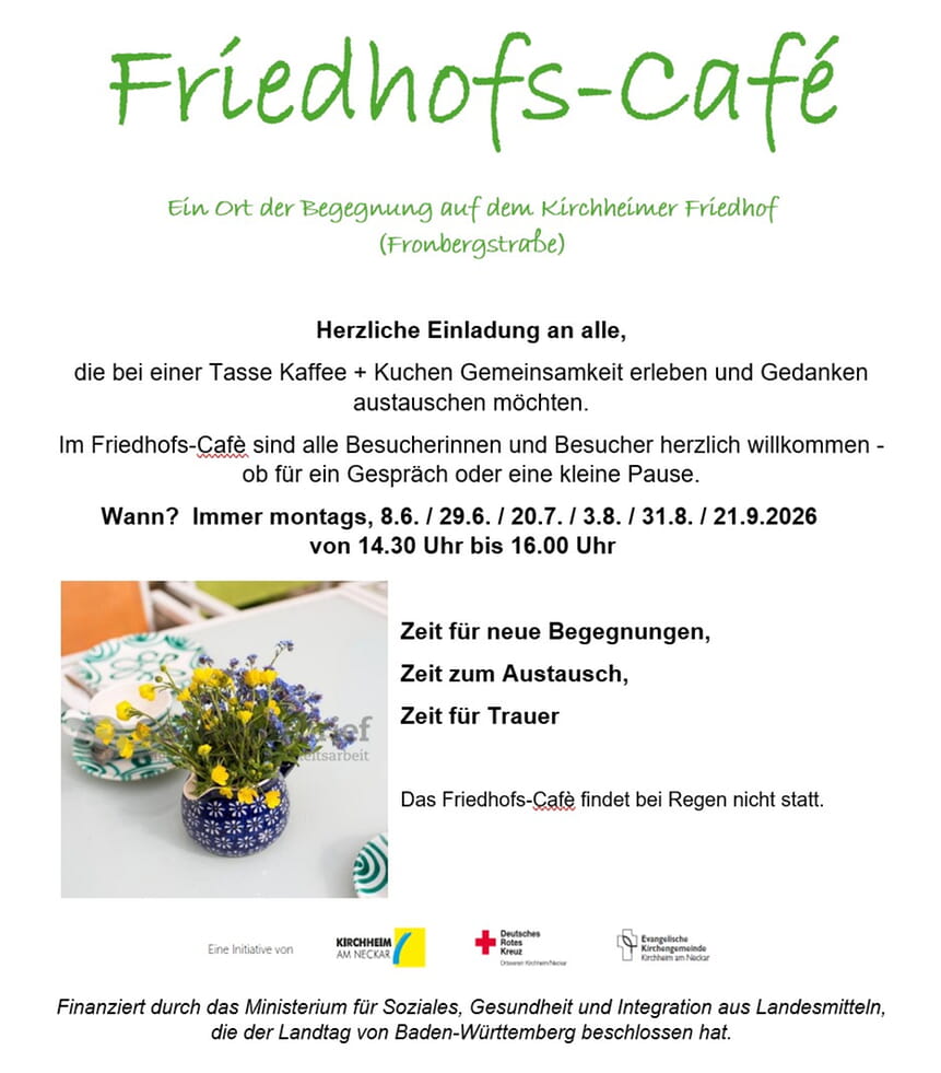 Plakat Friedhofscaf&eacute;